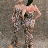 Leopard Spaghetti Tube Dress
